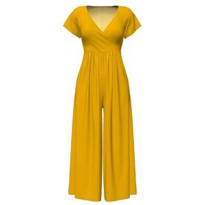 VKY&CO Women’s Cropped Gaucho Pant Jumpsuit